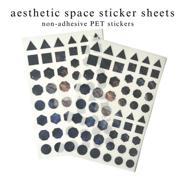 🏷️ aesthetic space abstract sticker sheets set of 4 - Picture 3 of 16
